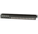 16 Port Passive Transceiver Hub In 1U Rack Mounting Panel