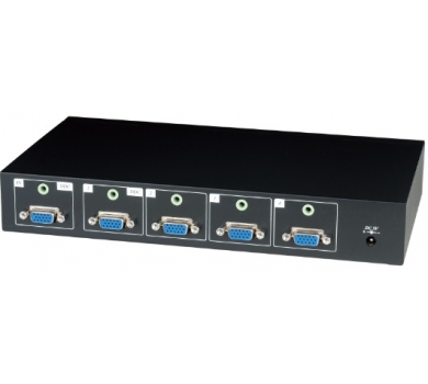 1 Input 4 Output VGA Distributor with Stereo Audio