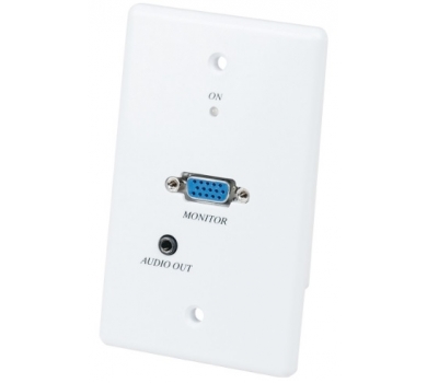 Wall Plate Hi Resolution VGA CAT5 Extender with Stereo Audio