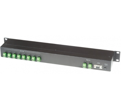 RS485 Distributor 1 Input 8 Output In 1U Rack Mounting Panel