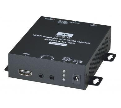 4K 60Hz 4:4:4 HDMI with IR / RS232 / PoH CAT5e Extender