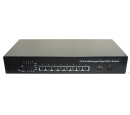 8 Port Gigabit Ethernet + 2 Fiber Managed PoE Switch